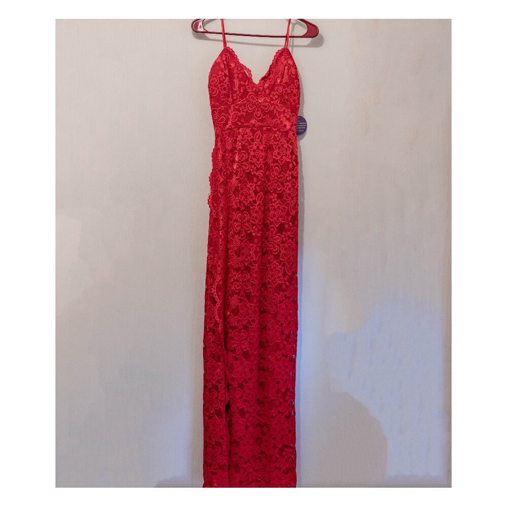 Windsor Red Lace Maxi Dress